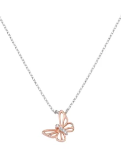 ANIMALIER LUXURY Collana con farfalla e zirconi