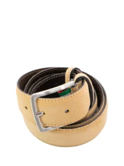 BASIC Cintura in pelle, con logo impresso