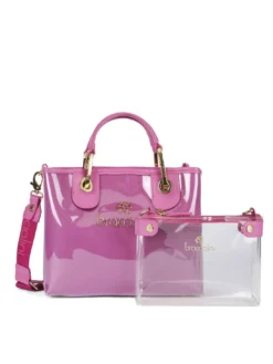 BETH JELLY Borsa a mano piccola lucida con pouch