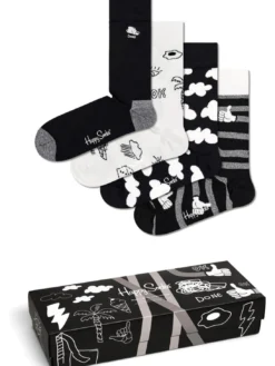BLACK AND WHITE Gift Set 4 Paia di Calze