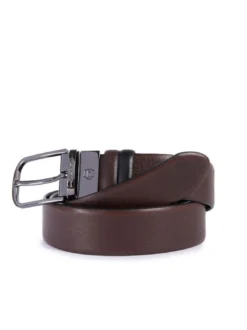 BLACK SQUARE Cintura reversibile in pelle