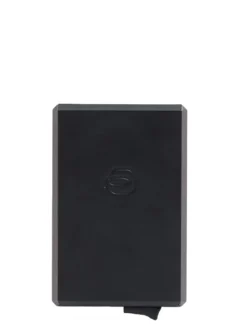 BLACK SQUARE Portacard in pelle e alluminio