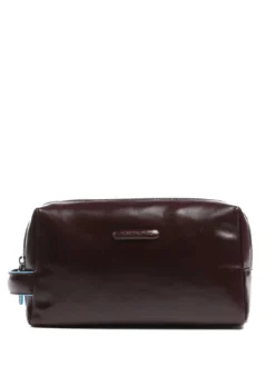 BLUE SQUARE Beauty Case in pelle