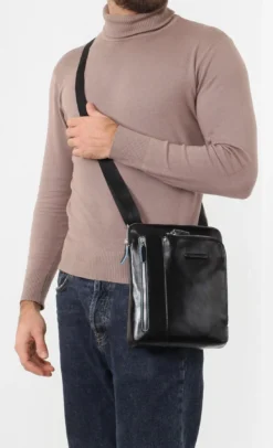 BLUE SQUARE Borsello in pelle porta iPad