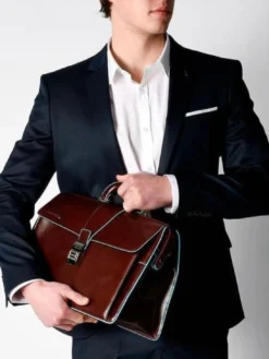 BLUE SQUARE Doctor Bag in pelle