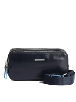 BLUE SQUARE Mini borsello in pelle 3 zip