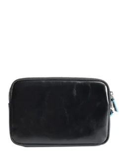 BLUE SQUARE Pochette in pelle con polsierina