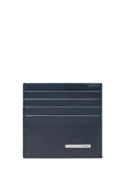 BLUE SQUARE Portacard in pelle