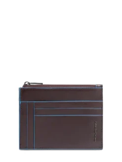 BLUE SQUARE Portacard / Portamonete in pelle