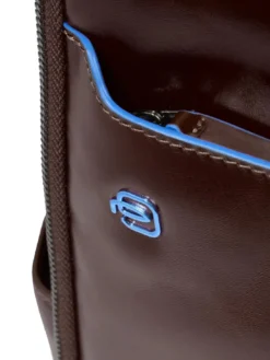 BLUE SQUARE Zaino fast-check in pelle, porta pc 14"
