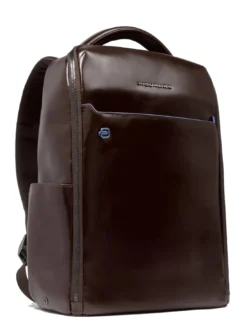 BLUE SQUARE Zaino fast-check in pelle, porta pc 14