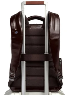 BLUE SQUARE Zaino fast-check in pelle, porta pc 14