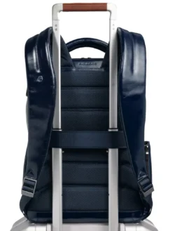 BLUE SQUARE Zaino fast-check in pelle, porta pc 14"