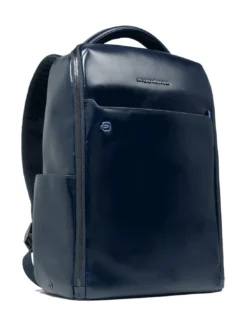BLUE SQUARE Zaino fast-check in pelle, porta pc 14