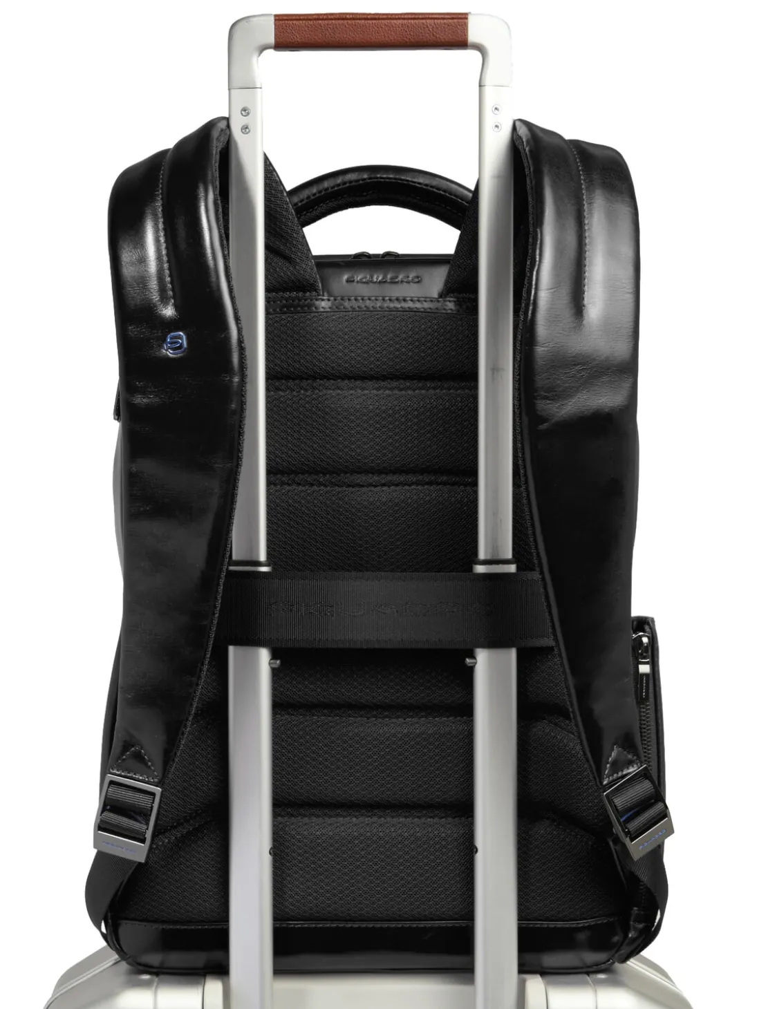 BLUE SQUARE Zaino fast-check in pelle, porta pc 14"