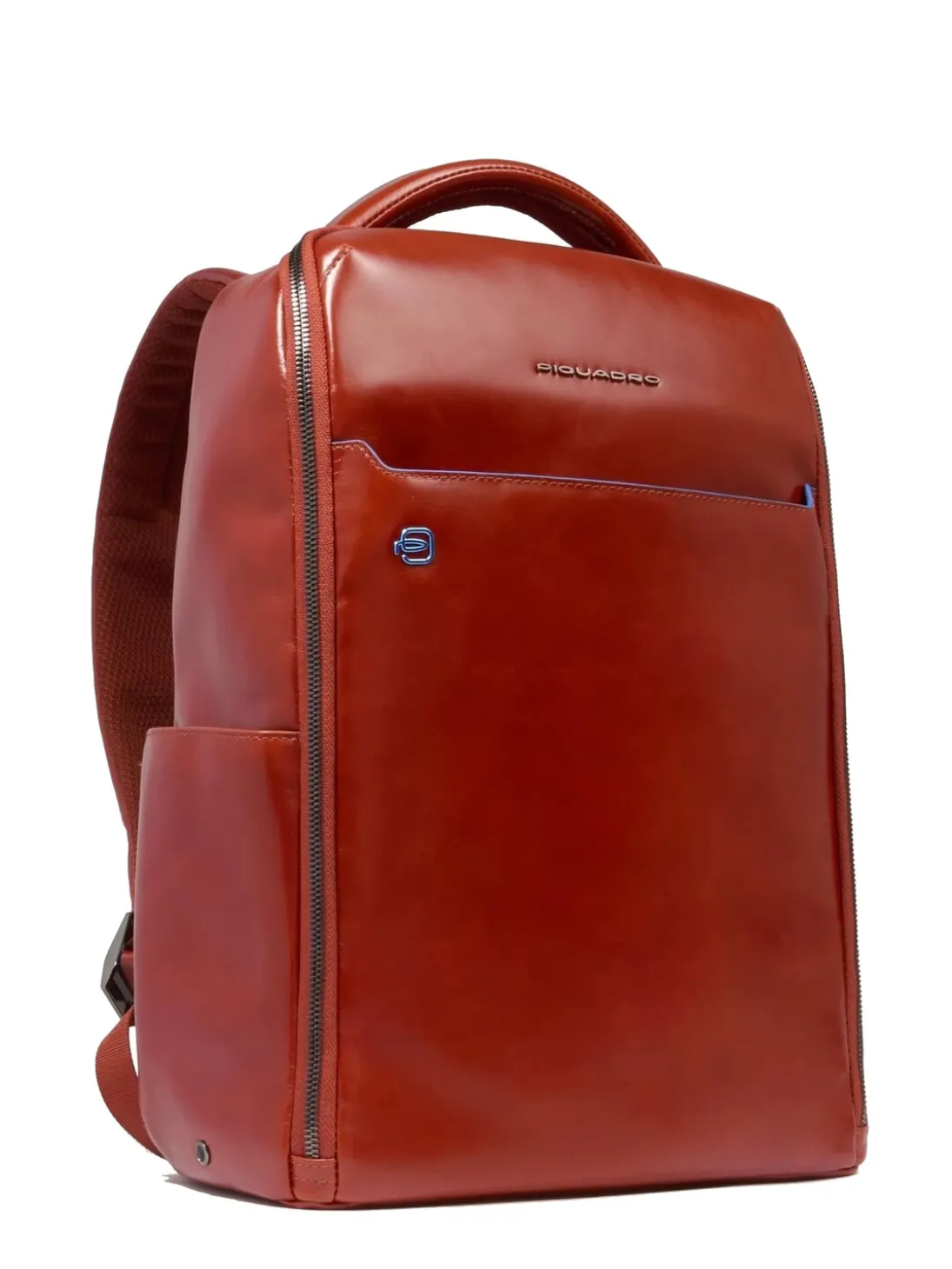BLUE SQUARE Zaino fast-check in pelle, porta pc 14"