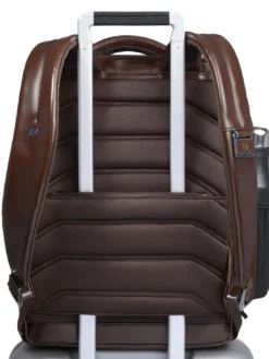 BLUE SQUARE Zaino in pelle fast-check porta pc 15,6"