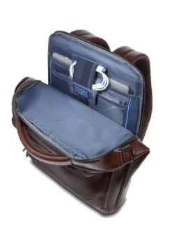 BLUE SQUARE Zaino in pelle fast-check porta pc 15,6"
