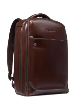 BLUE SQUARE Zaino in pelle fast-check porta pc 15,6