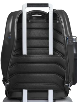 BLUE SQUARE Zaino in pelle fast-check porta pc 15,6