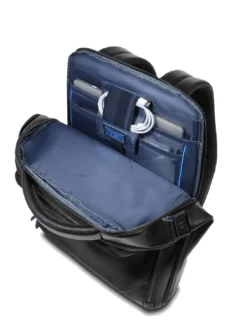BLUE SQUARE Zaino in pelle fast-check porta pc 15,6