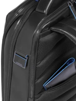 BLUE SQUARE Zaino in pelle fast-check porta pc 15,6