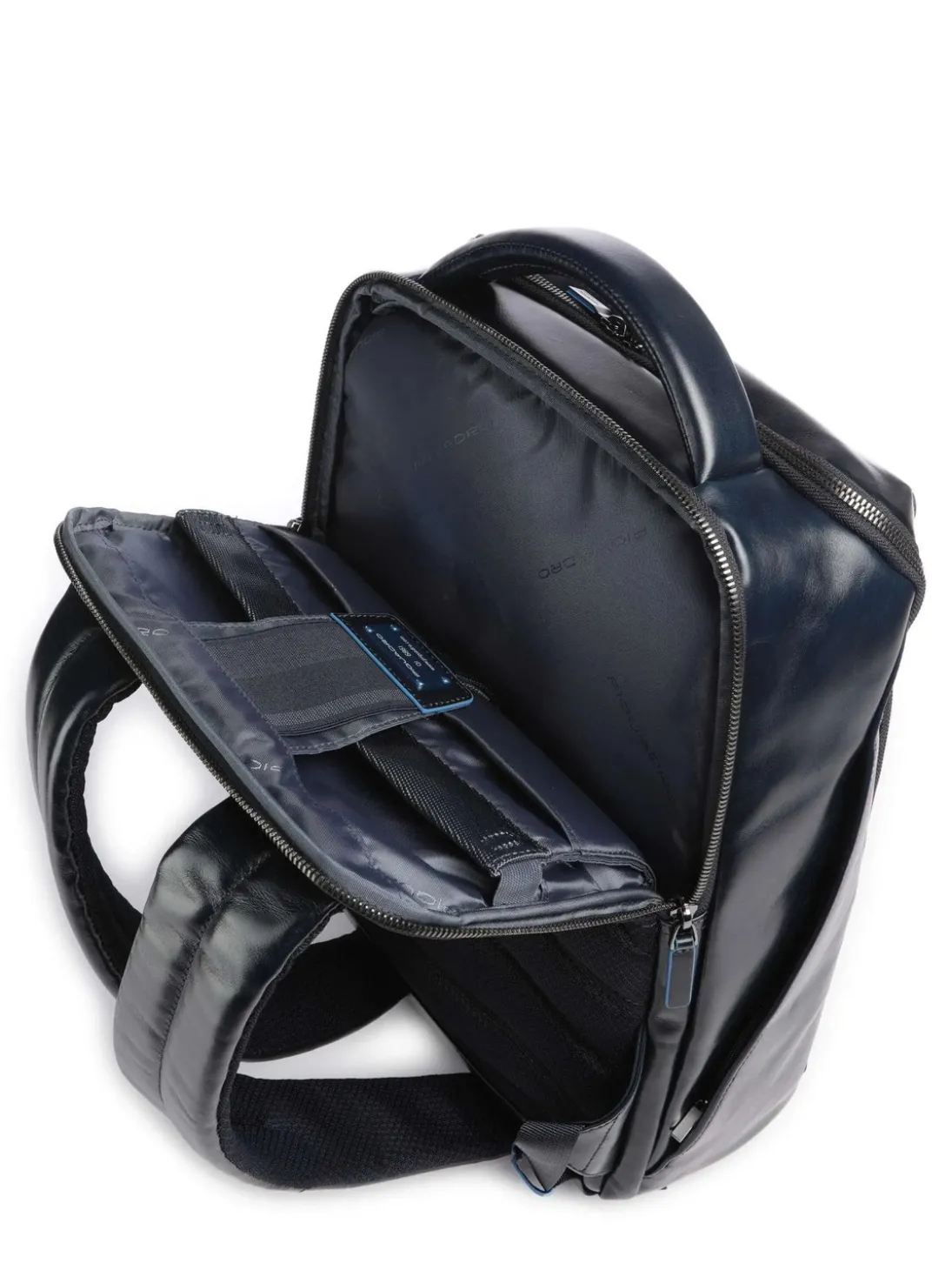 BLUE SQUARE Zaino in pelle, porta pc 14"
