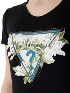 CAMELIA TRIANGLE T-shirt a maniche corte con stampa e applicazioni