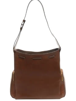 CARLOTTA Borsa sacca in pelle con tasche
