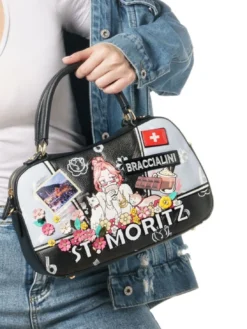 CARTOLINE Borsa a bauletto con tracolla
