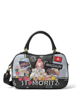 CARTOLINE Borsa a bauletto con tracolla