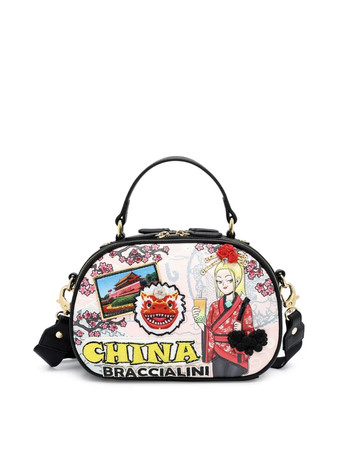 CARTOLINE China Mini Bag a mano, con tracolla