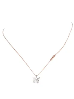 CHRYSALIS Collana, charm con cristalli, motivo farfalla
