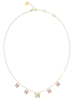 CHRYSALIS Collana, multi charm con cristalli, motivo farfalla