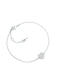 COCCOLE LUXURY Bracciale in argento cuore zirconi