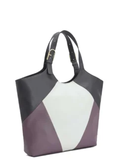 FLOW Borsa a spalla in pelle stampata