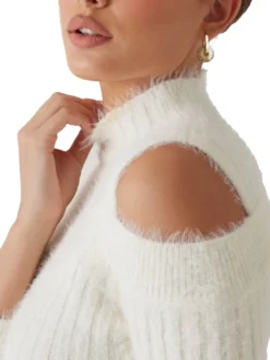FUZZY TAKARA Maglione collo alto cut out
