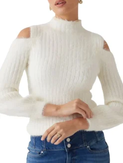 FUZZY TAKARA Maglione collo alto cut out