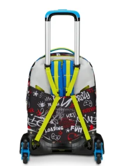 GANG BORN TO FUN BOY Zaino trolley sganciabile, 3 ruote