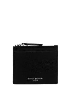 GRAIN Portafoglio piatto in pelle con zip