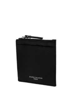 GRAIN Portafoglio piatto in pelle con zip