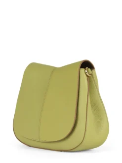 HELENA ROUND Borsa in pelle con doppia tracolla