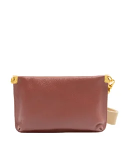 HYLE Borsa piatta piccola in pelle a tracolla
