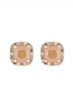 ICY DIAMONDS Orecchini al lobo quadrati con zirconi