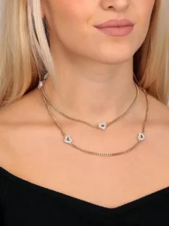 INCONTRI Collana doppio giro con cuori