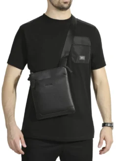JAKE Borsello piatto in pelle