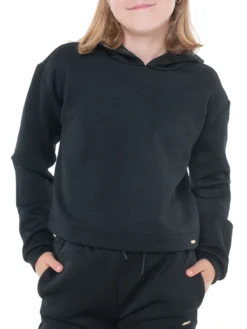 KIDS MINI ME Felpa logo peony all over con cappuccio