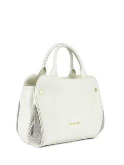 KIM Borsa media con inserti maglia metallica