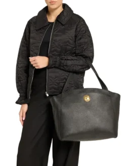 LIYA Borsa a spalla in pelle martellata