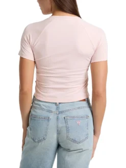 LOGO CALIFORNIA T-shirt cropped stretch manica corta